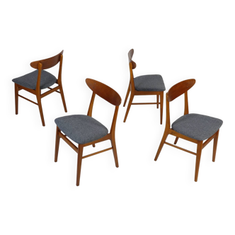Set of four Danish Teak Esszimmerstühle Dining Chairs von Farstrup  Mod. 210 60er