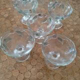 Lot of 5 vintage ice cream cups