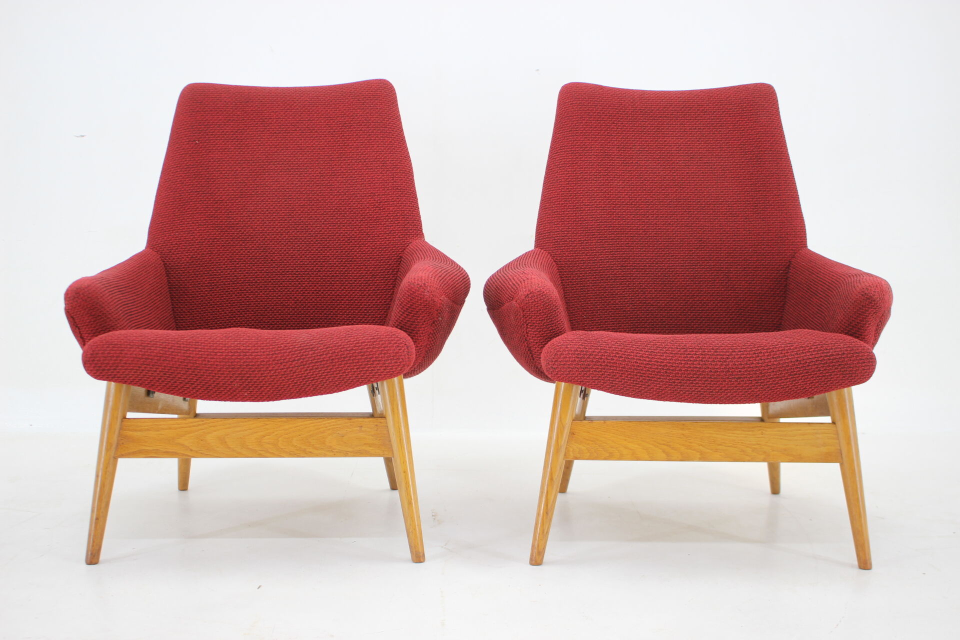 1960s Pair of Miroslav Navratil lounge Chairs, Czechoslovakia