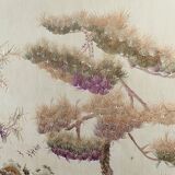 Important Set of Three Indochinese Silk Embroidered Tapestries