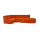 Orange corduroy modular sofa, 70s