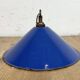 Industrial Blue Enamel Factory Pendant Lamp, 1950s