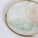 Set of 6 coasters in mother-of-pearl, brass and cork, vintage