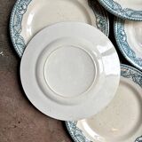 6 Salins dessert plates, iron earth, "Directoire" service