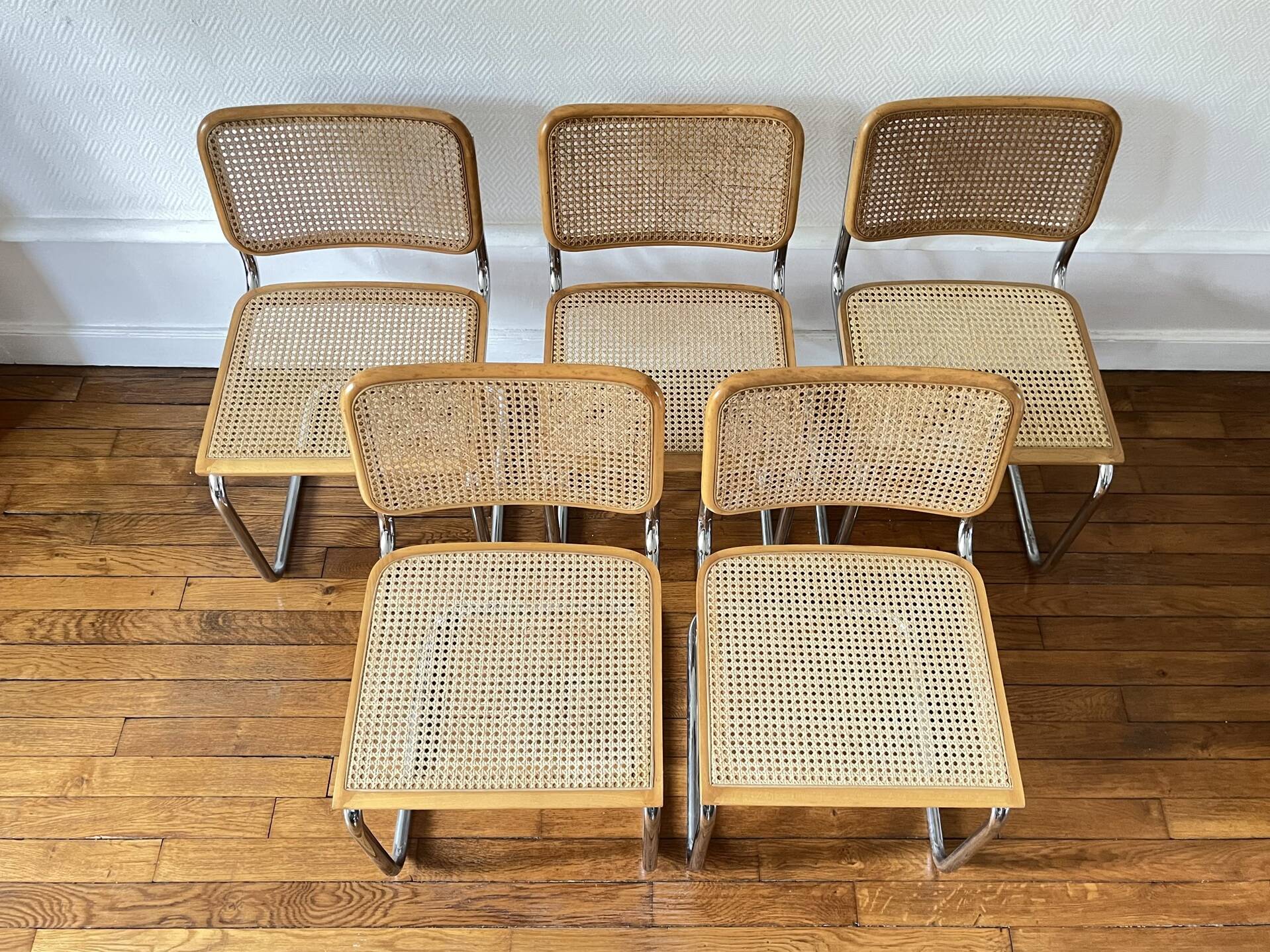 Lot of 5 cesca b32 by marcel breuer made in italy