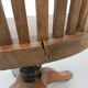 Oak office chair with spring mechanism and armrests
