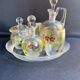 Non-selfish night service - art nouveau - hand-decorated satin blown crystal