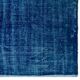 Vintage Hand-Knotted Shabby Chic Style Turkish Wool Area Rug Overdyed in Blue