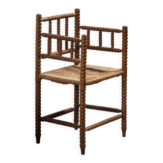 Chaise fuseaux, début 1900 Pays-Bas