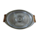 Metal tray for glass dishes for hors d'oeuvres or aperitifs