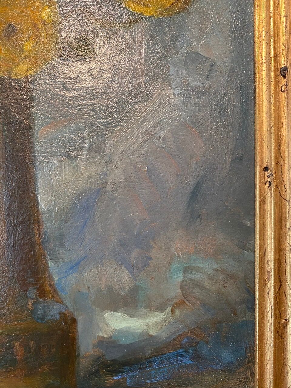 Tableau ancien , nature morte aux renoncules signé Abel Gay ( 1877-1961)