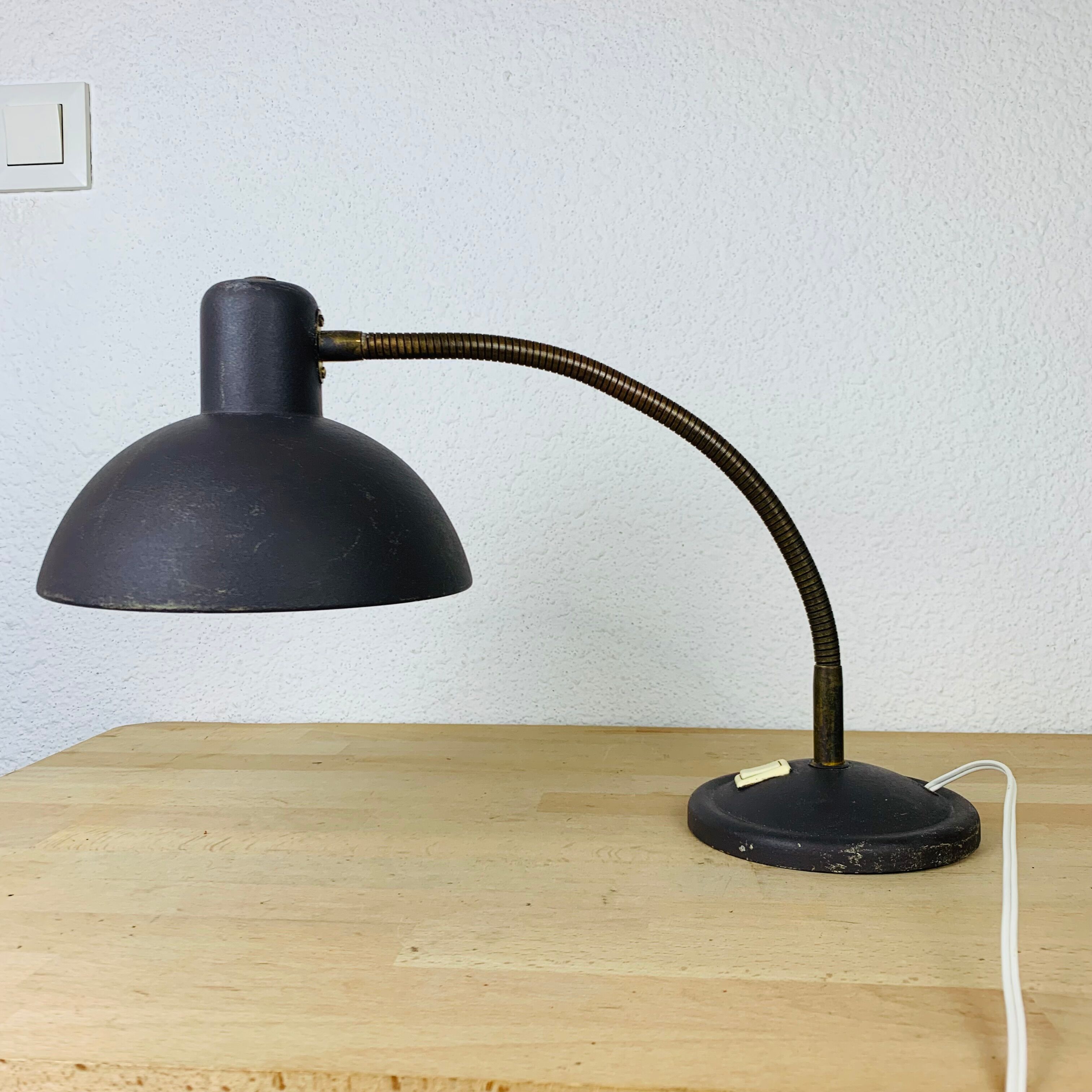 Desk lamp 50s metal gray