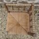 French antique turned wooden bobbin chair with rush seat