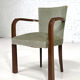Pair of armchairs art deco 30/40 in wood and velvet