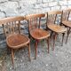 Série de 4 chaises bistrot Mahieu années 50