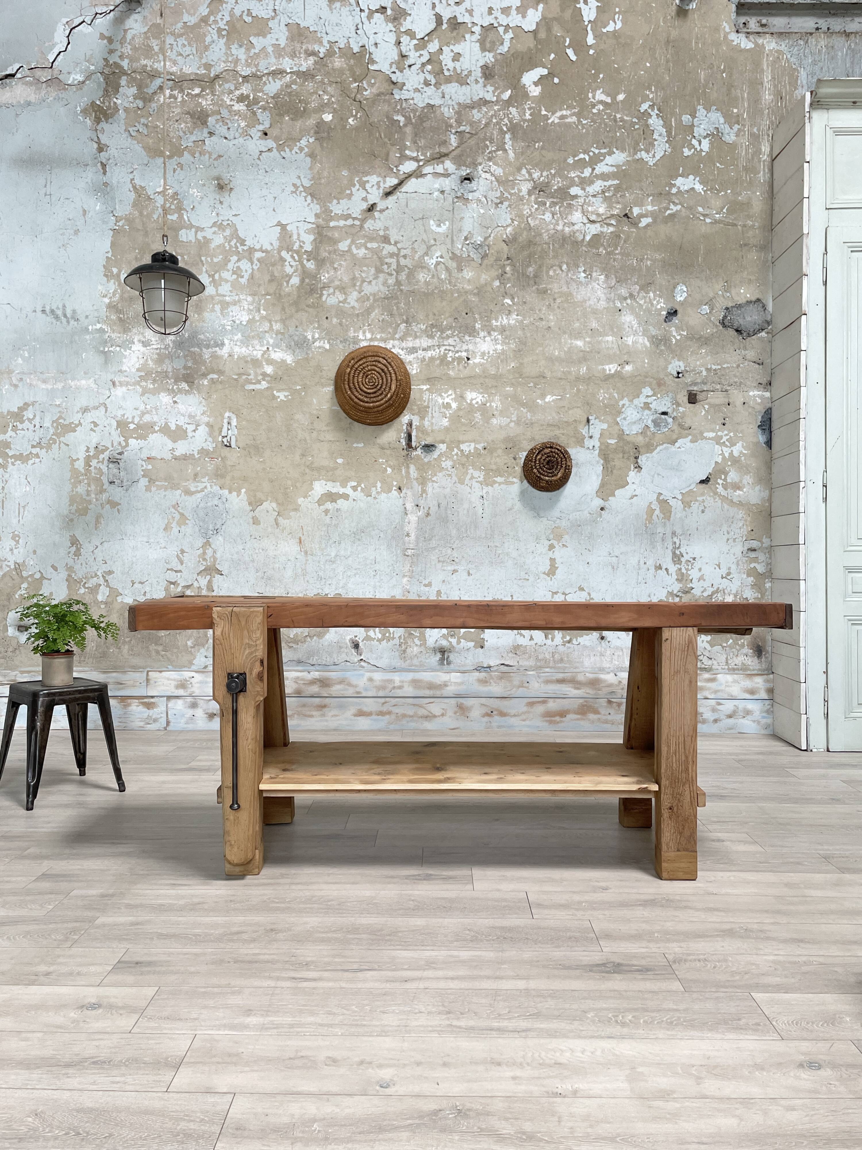 Solid wood workbench