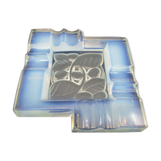 Art-deco opalescent glass ashtray A. Hunebelle