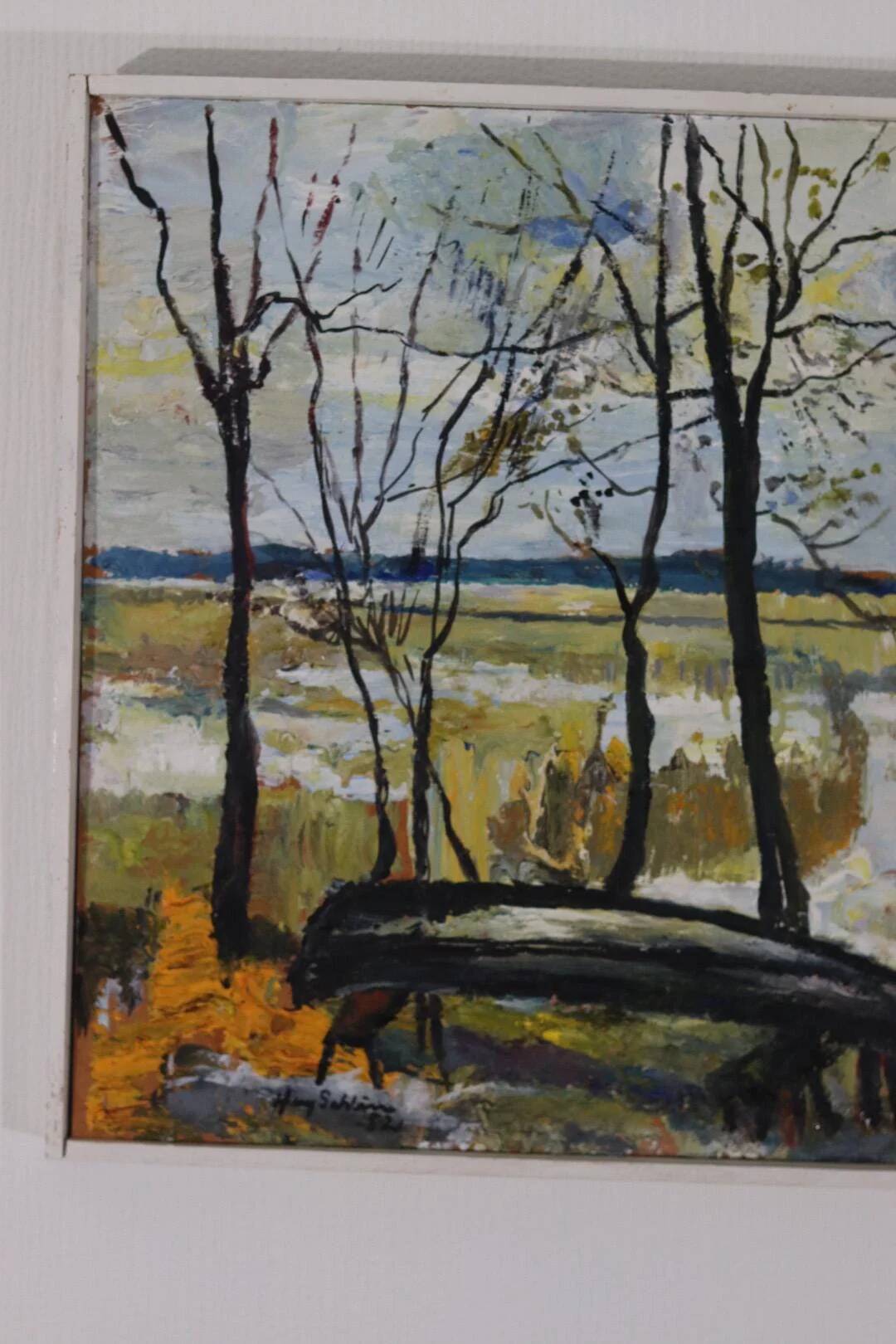 Paysage avec arbres par Harry Sahlin