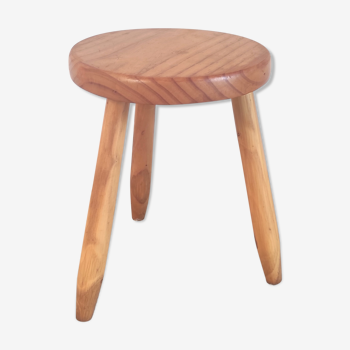 Tripod stool in solid wood – 60s