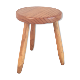 Tripod stool in solid wood – 60s