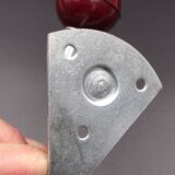 Two hooks in red bakelite and metal - around 1950