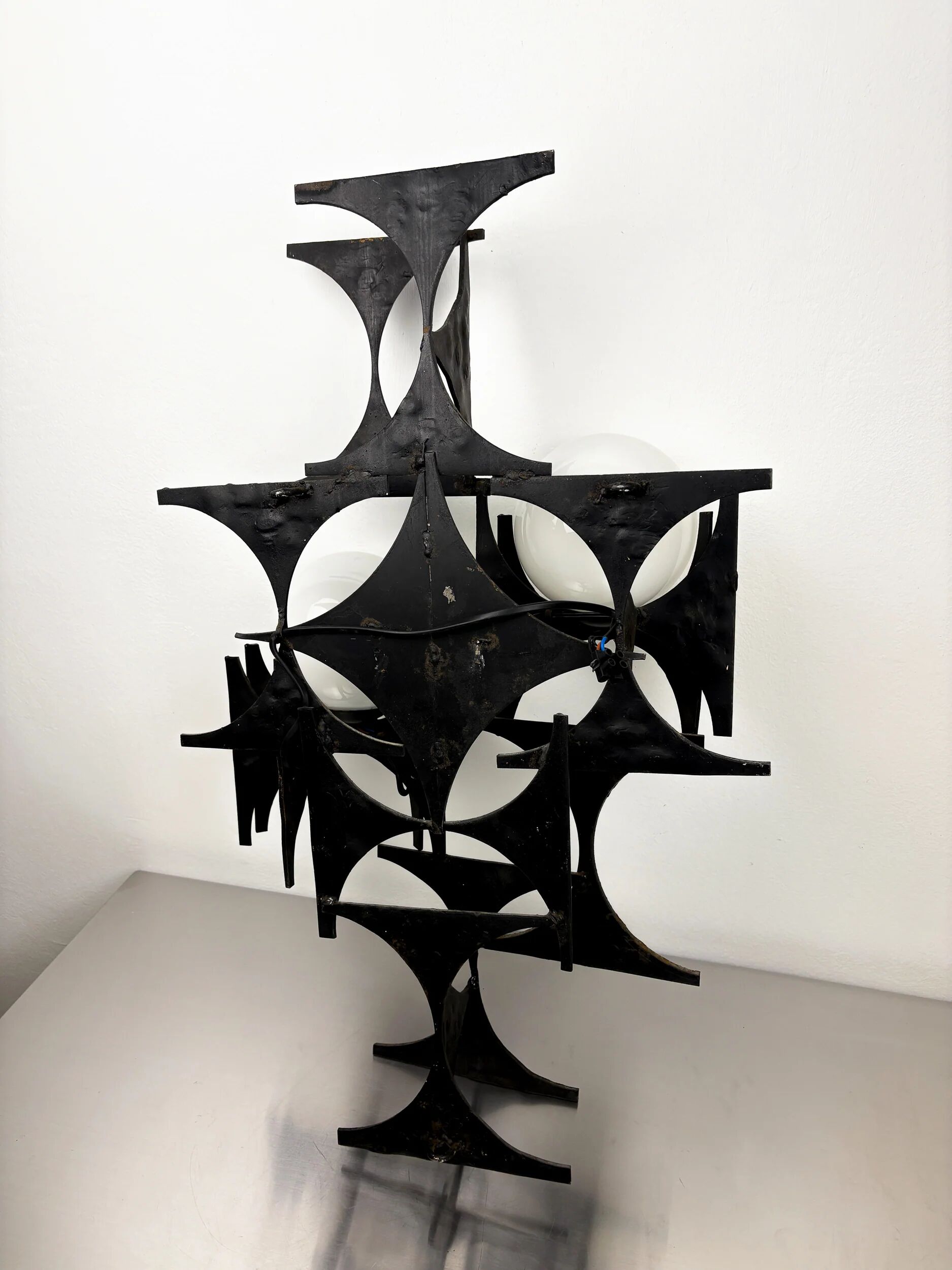 Large brutalist & sculptural wall light by Marc Weinstein, Germany, 1960s