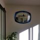 Miroir sur plaque de verre bleu 60×80 cm