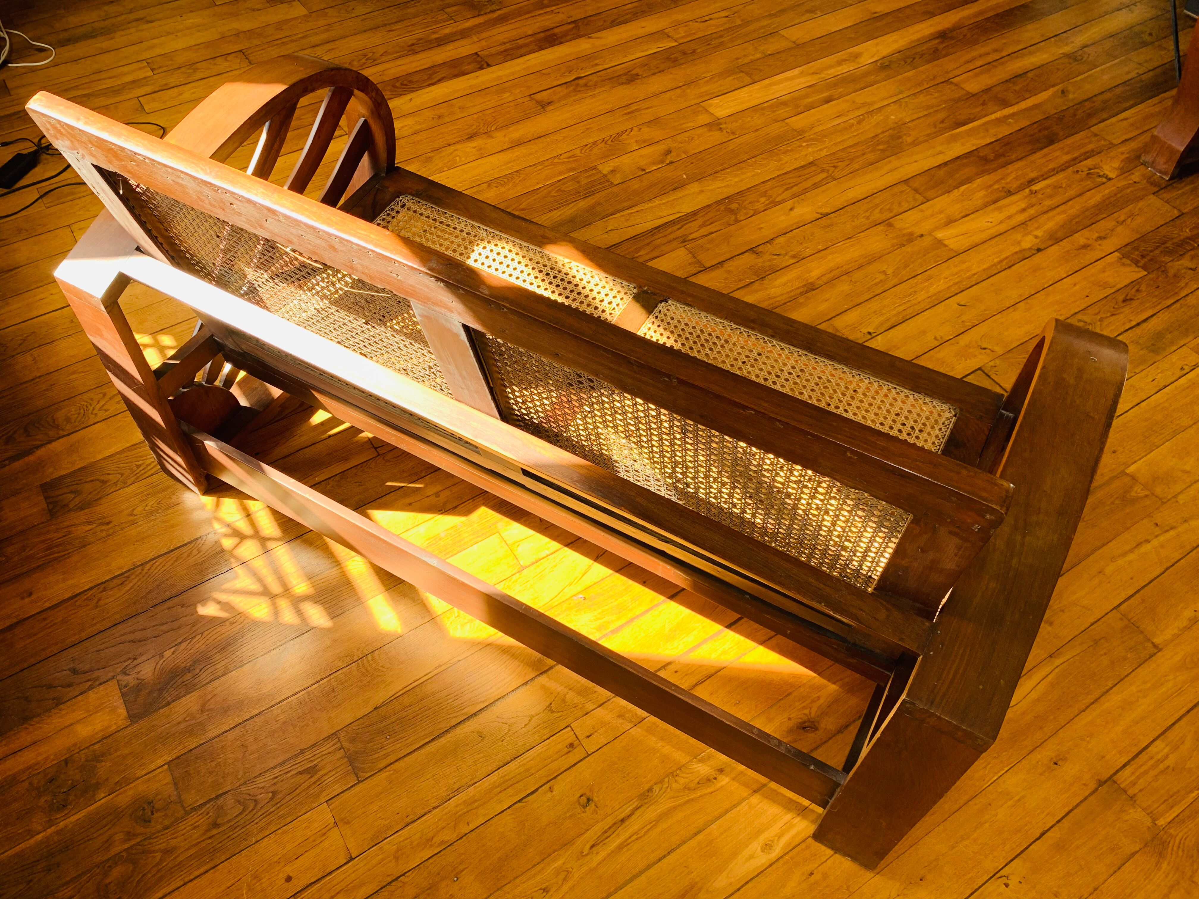 Set living room armchairs sofa colonial style art deco