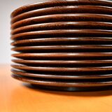 Assiettes de présentation en wengé massif, années 60