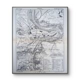 Bern, old map, printed in 1844.