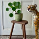 Tabouret tripode vintage en bois