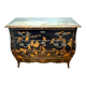 Commode 3 tiroirs décors chinois XX eme
