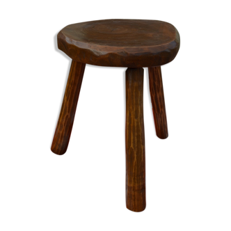 Massive wooden tripod stool