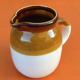 Two-tone pitcher Glazed ceramic