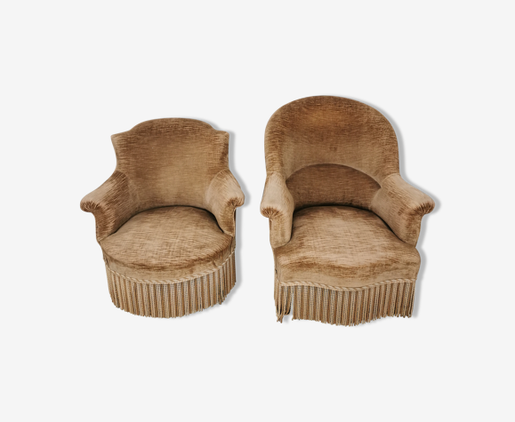 Paire de fauteuils crapaud
