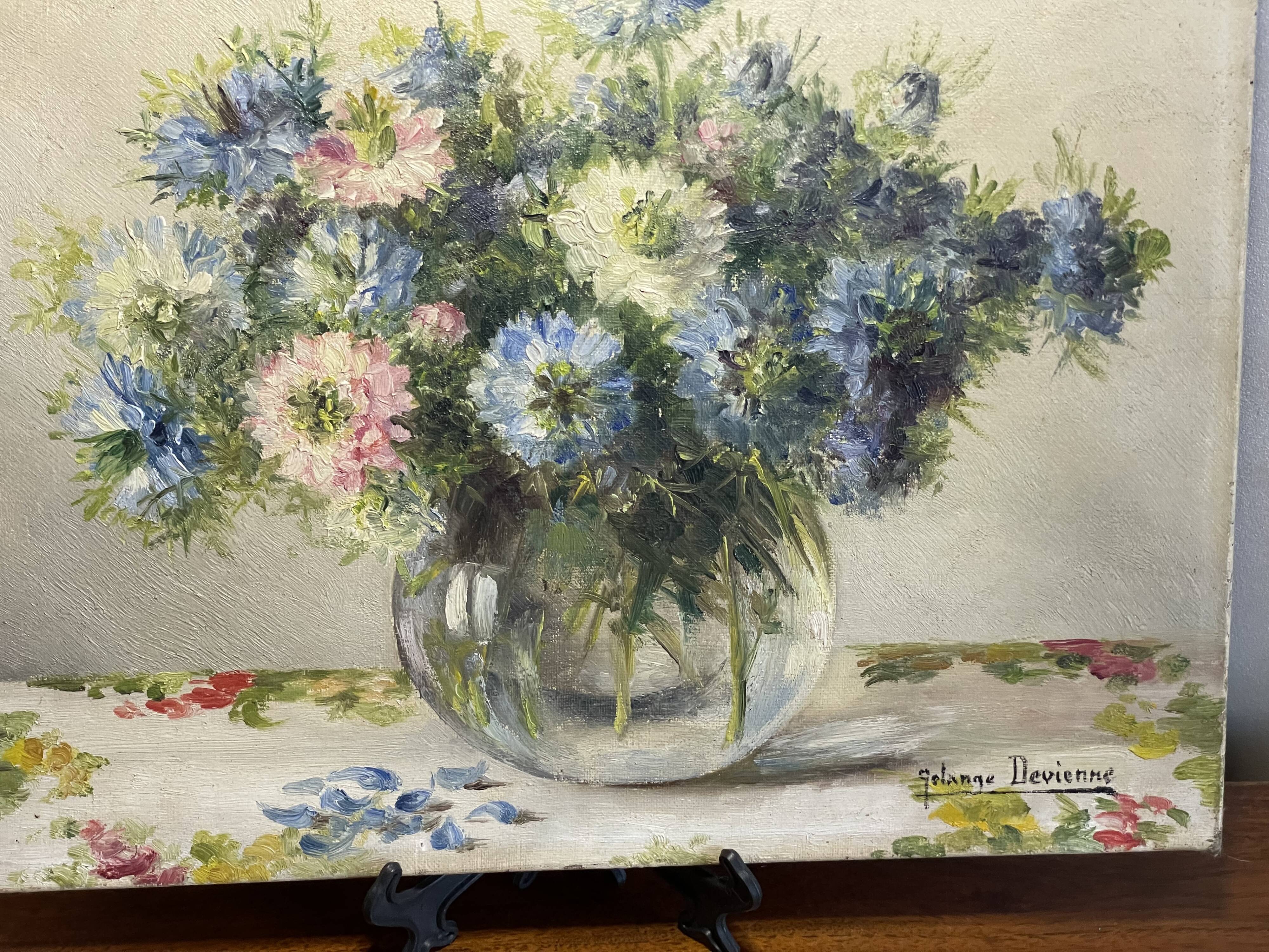 Bouquet of flowers Solange Devienne gouache