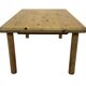 Vintage coffee table in pine 70s minimalist design