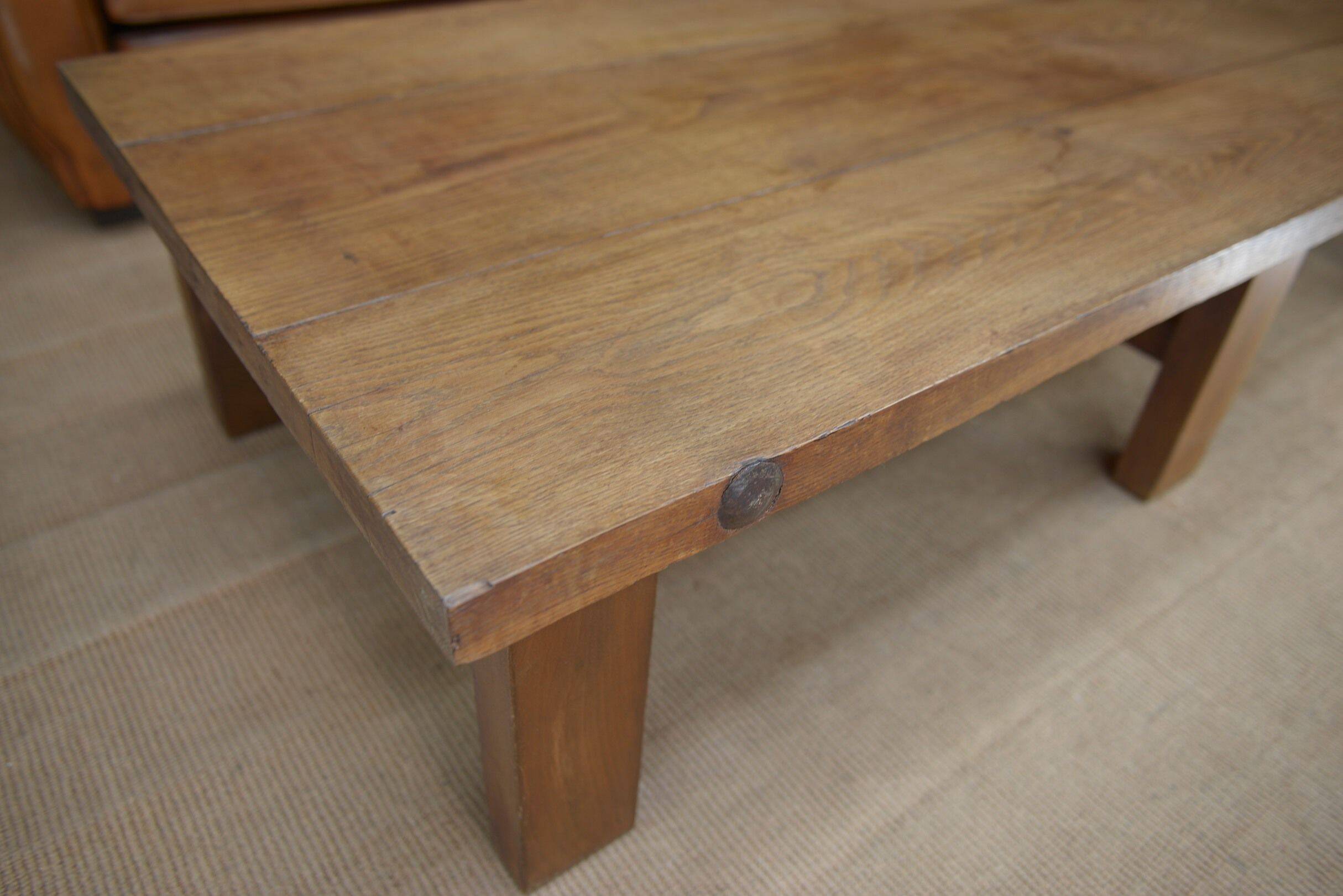 6-legged solid oak coffee table 1950