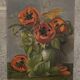 Oil on panel poppies