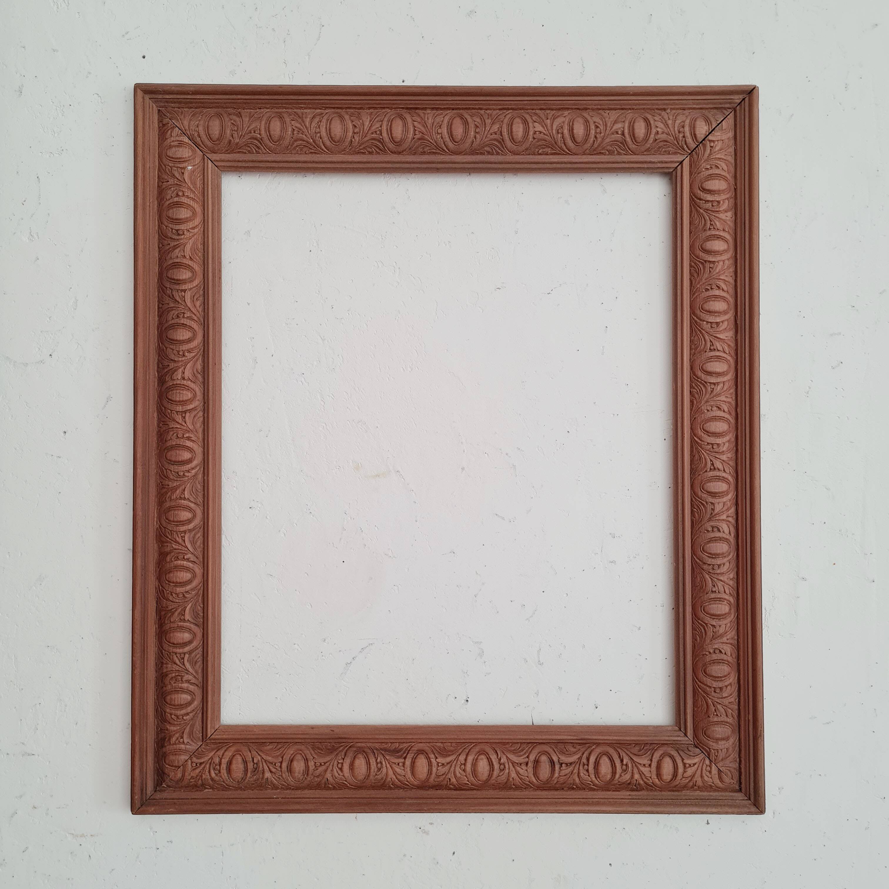 Antique carved wooden frame 64 x 54