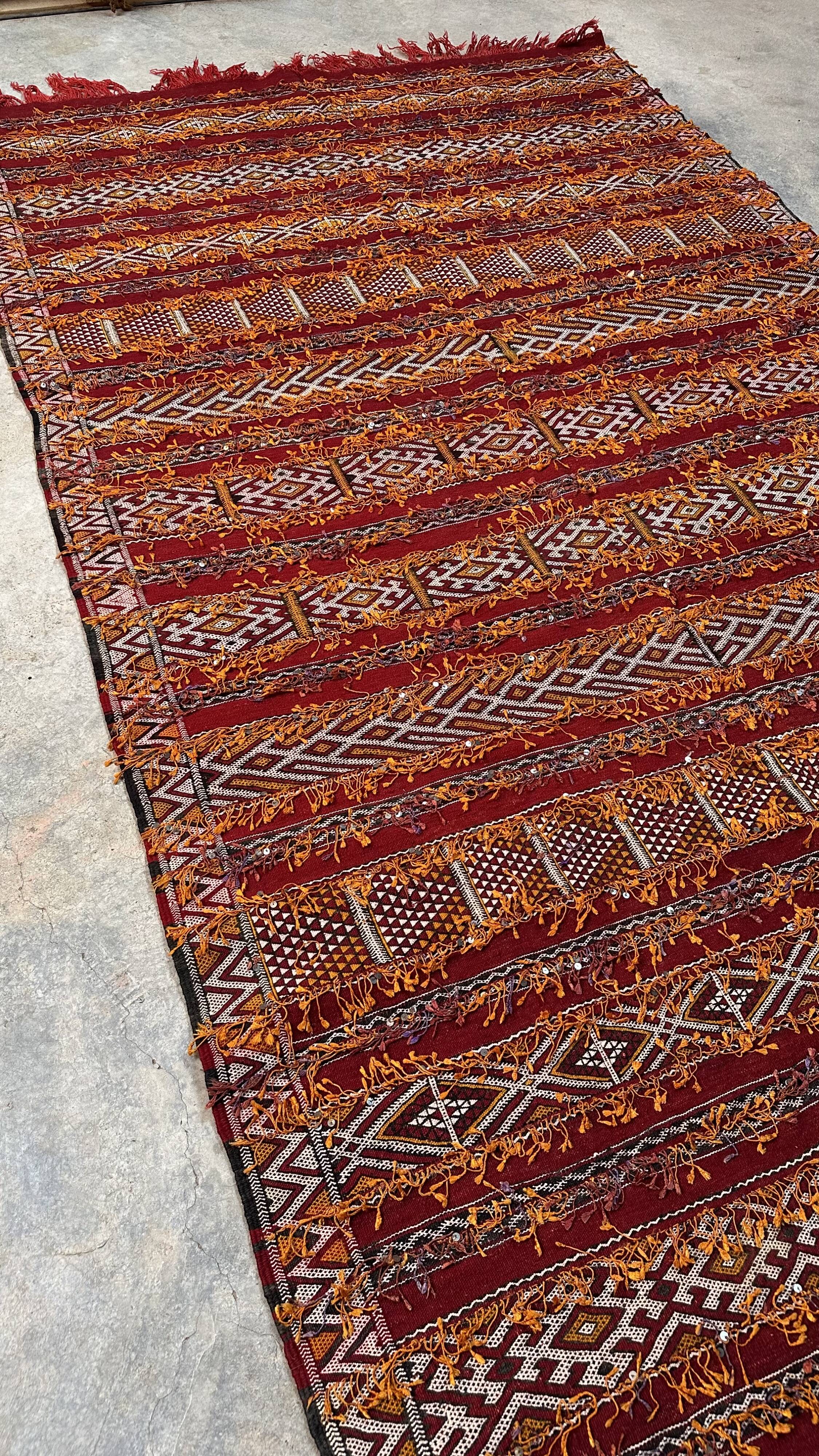 Moroccan Kilim Zemmour Rug - 291 x 163 cm