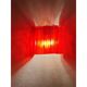 Set of Two Contemporary Red "Tronchi" Murano Style Glass Wall Sconces in Ve