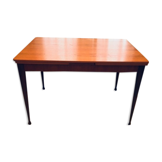 Danish dining table with built-in extension cords
