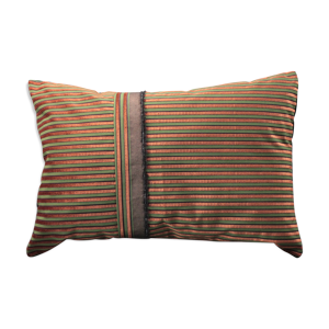 Coussin vert et or en - velours