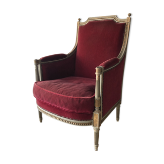 Armchair Bergère, Louis XVI style, end XIX