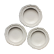 3 hollow white plates Cerenne Vallauris