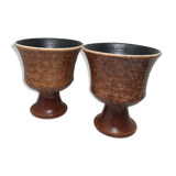 Pair of sandstone vases 50s-60s
