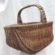 Wicker basket basket with vintage handle size: height -34cm- width -40cm - prof-29cm