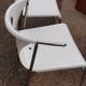 Paire de fauteuils  desing chrome et résine