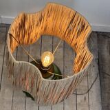 Vintage 1960s shaded green ceramic lamp